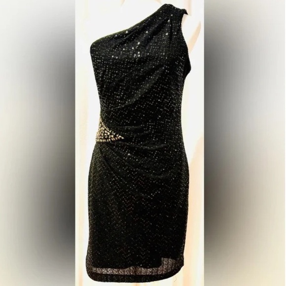 Jackie Jon New York One-Shoulder Cocktail Dress, Y2K Vibes, New Year’s Eve - Picture 1 of 8